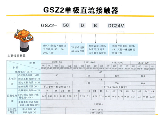 gsz2-d选型图